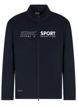 Bluza cu fermoar EA7 ARMANI BLUE SPORT M T-TOP FZ