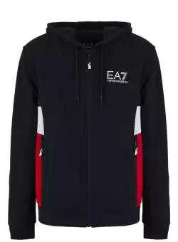 Bluza cu fermoar EA7 M hoodie FZ COPL