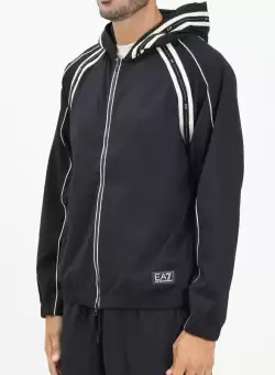 Bluza cu fermoar EA7 TRAIN LOGO SERIES M TAPE HOODIE FZ PA
