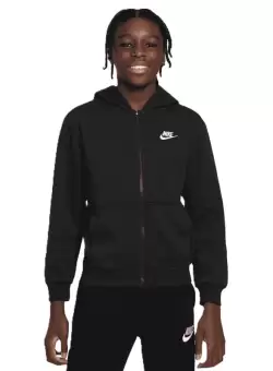 Bluza cu fermoar Nike K NSW CLUB FLC HD FZ LS LBR