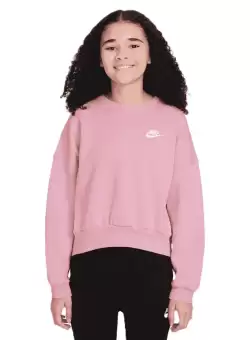 Bluza Nike G NSW CLUB FLC BXY CRW LBR