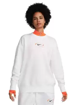 Bluza Nike W Nsw PHNX fleece OS crew print SW