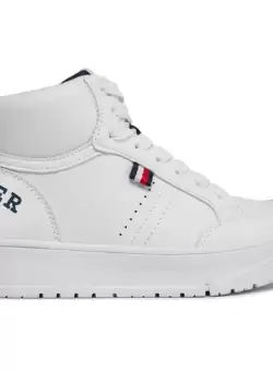Pantofi Sport Tommy Hilfiger logo High top Lace up sneaker