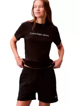 Sort Calvin Klein MONOLOGO FRENCH TERRYSHORT