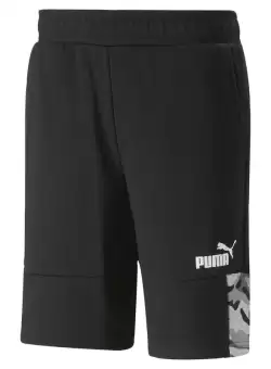 Sort Puma ESS BLOCK CAMO Shorts