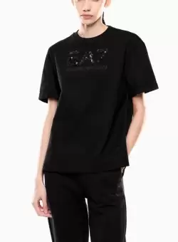 Tricou EA7 TRAIN LOGO SERIES W TEE SS CRYSTAL