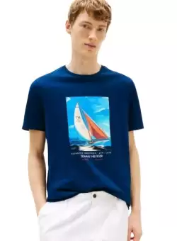 Tricou Tommy Hilfiger HILFIGER COLOR PHOTOPRINT TEE