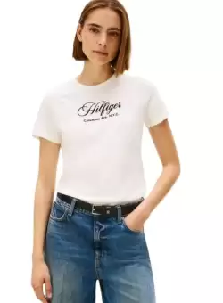 Tricou Tommy Hilfiger SCRIPT REG C-NK SS TEE