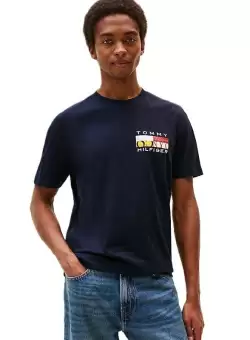 Tricou Tommy Hilfiger TH COLOUR FLAG TEE